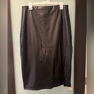 Popilush Black faux leather skirt - size 3XL - NWT